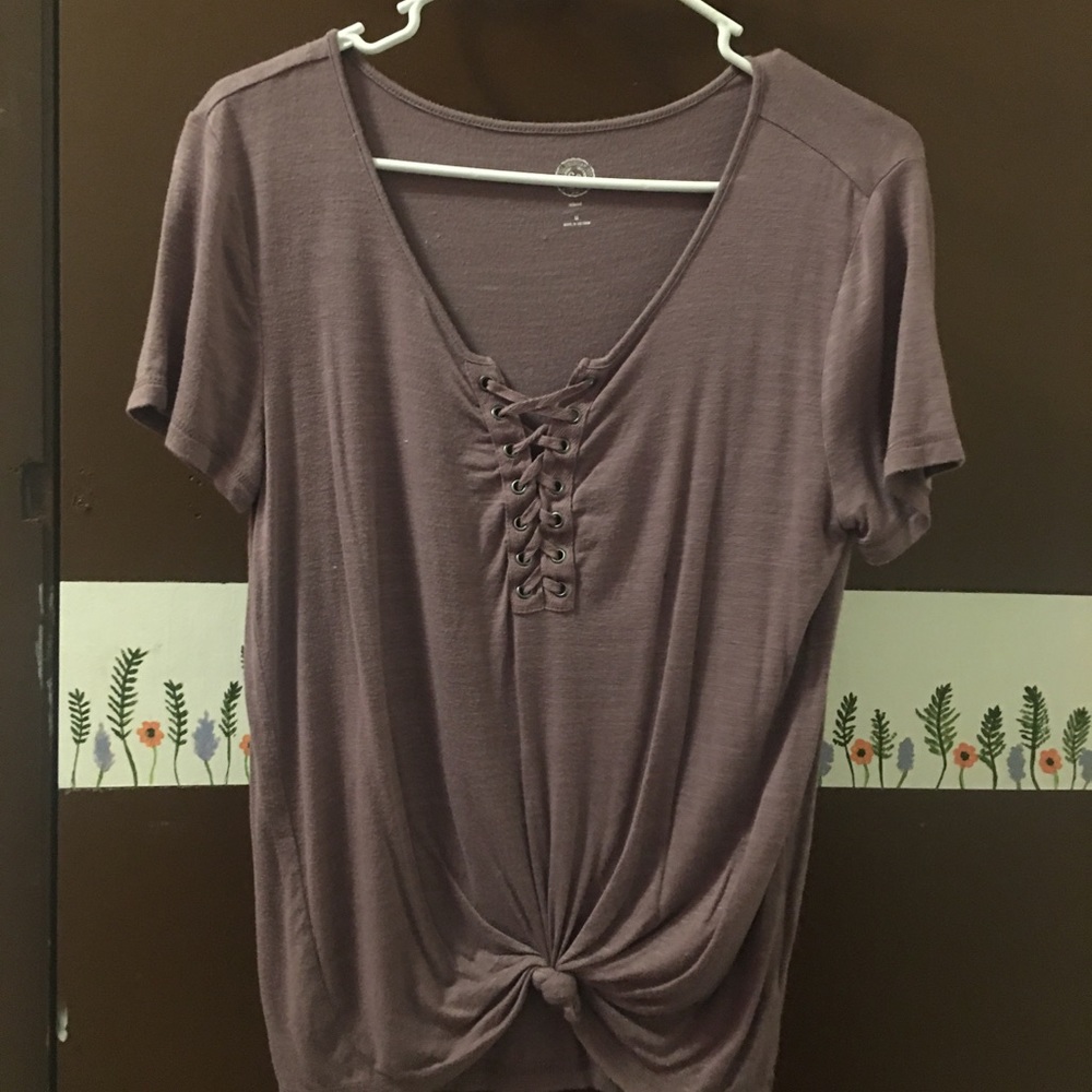 V neck tie top